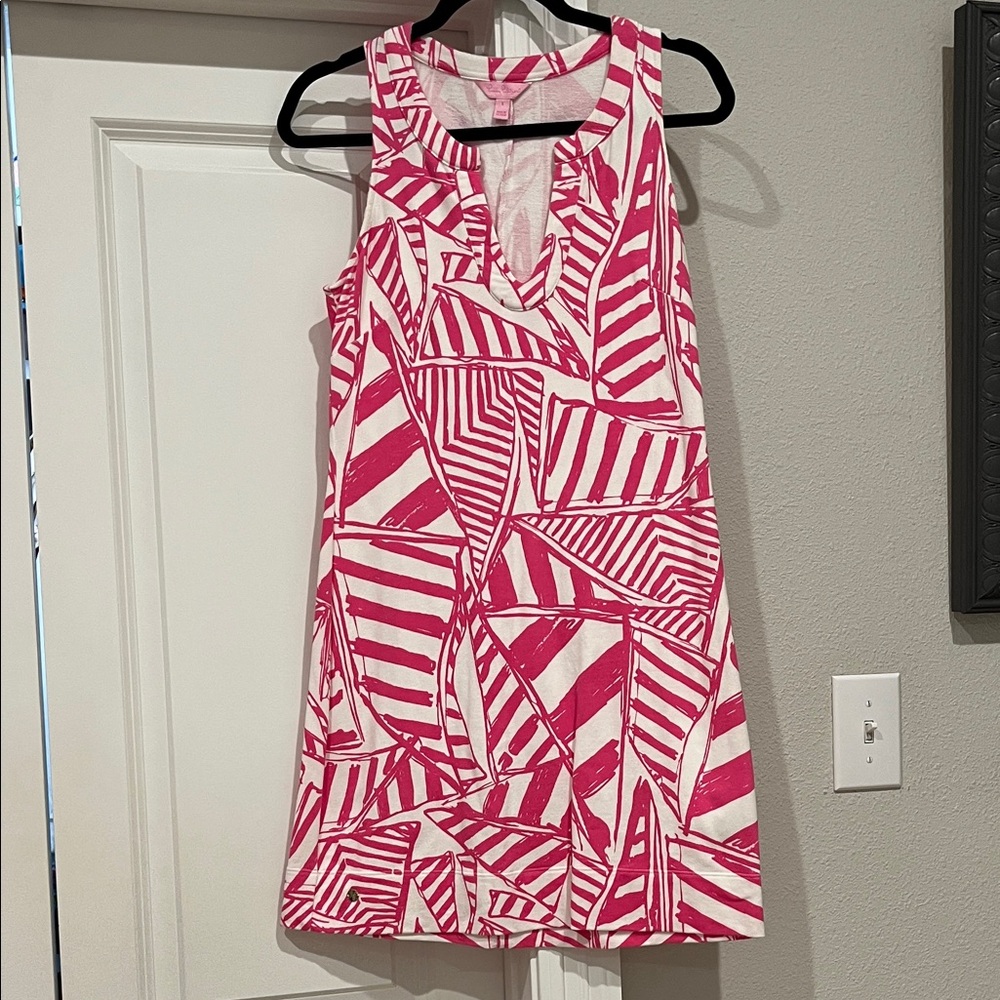 Lilly Pulitzer Pink and White Patterned Dress